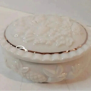 Lenox Oval Trinket Jewelry Box Trinket Container 2 Piece Set